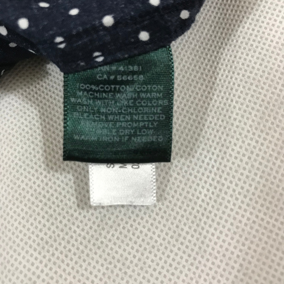 LAUREN Ralph Lauren Dotted Blue Button Up- size L - Picture 9 of 10